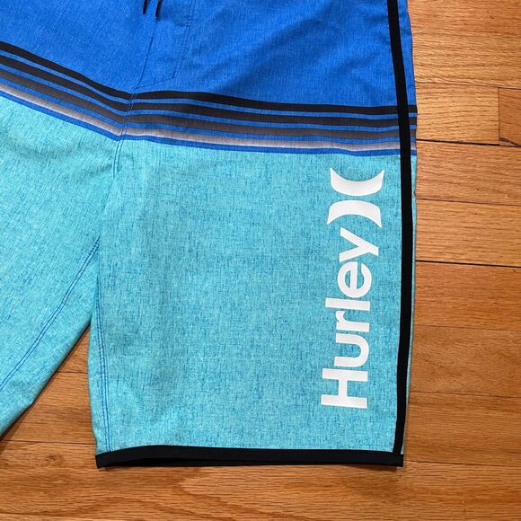 Hurley Phantom Mens 9" Swim Surf Board Shorts Size 30 Blue WORN TWICE EXCELLENT - Picture 3 of 9